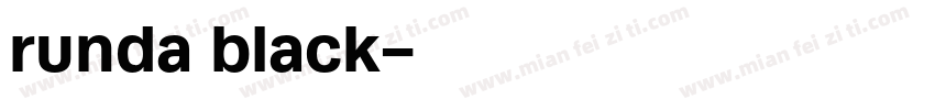 runda black字体转换